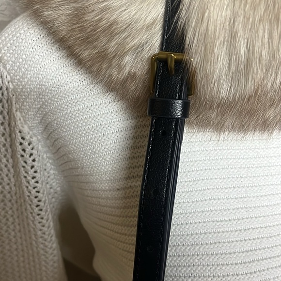 Fossil Black & Logo Pattern Crossbody Bag Gold Hardware and Adjustable strap - Picture 3 of 8